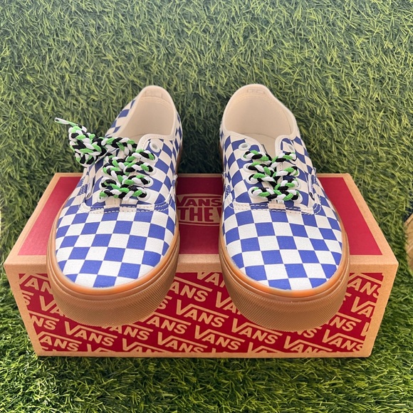 VANS CHECKERBOARD AUTHENTIC blue/whate - Picture 7 of 10